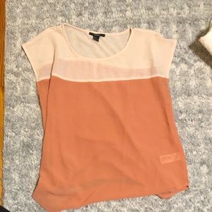 Boxy forever 21 orange and peach summer shirt
